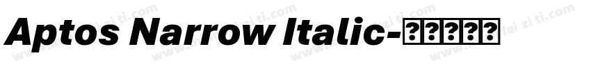 Aptos Narrow Italic字体转换